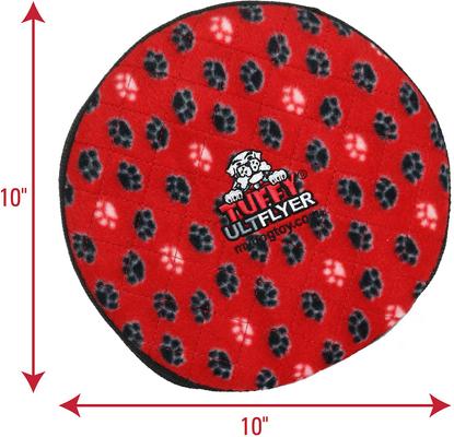 Show full view: Tuffy's Ultimate Flyer Squeaky Plush Dog Toy, Red Paws slide 2 of 11