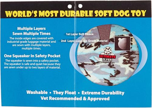 Show full view: Tuffy's Ultimate Flyer Squeaky Plush Dog Toy, Red Paws slide 6 of 11
