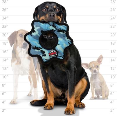 Show full view: Tuffy's Ultimate Gear Ring Squeaky Plush Dog Toy, Camo Blue slide 4 of 7