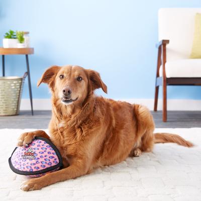 Show full view: Tuffy's Ultimate Odd Ball Plush Dog Toy, Pink Leopard slide 4 of 11
