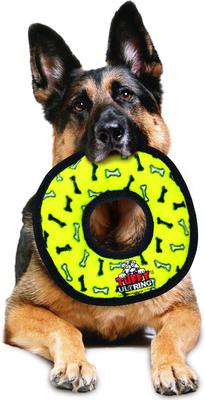Show full view: Tuffy's Ultimate Ring Squeaky Plush Dog Toy, Yellow Bones slide 4 of 8
