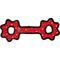 Show in main carousel: Tuffy's Ultimate Tug-O-Gear Squeaky Plush Dog Toy, Red Paws slide 1 of 6