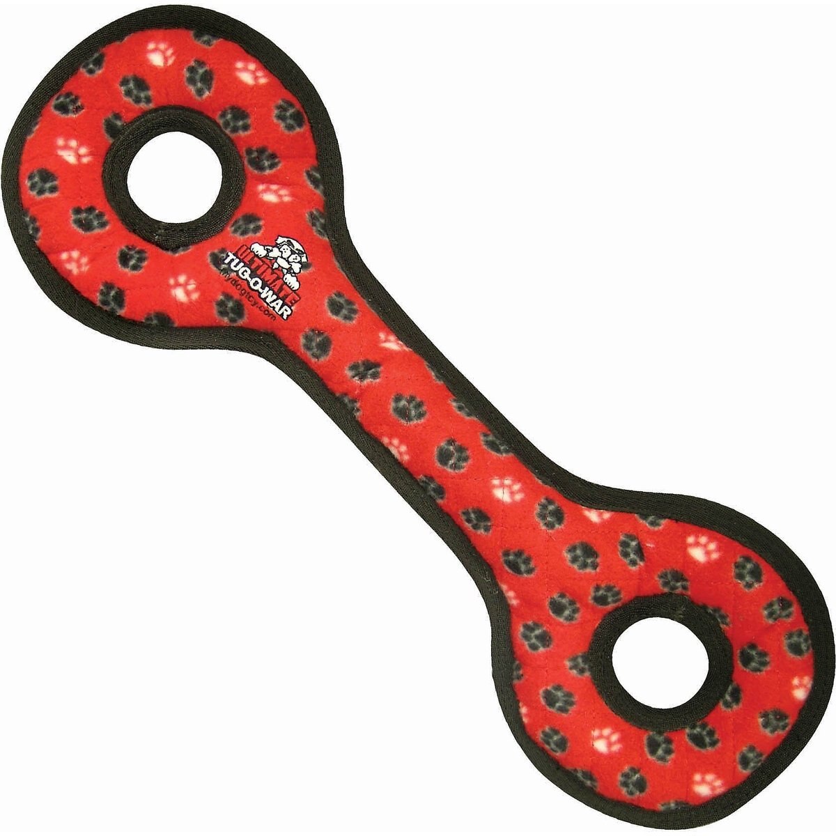 Tuffy's Ultimate Tug-O-War Squeaky Plush Dog Toy, Red Paws