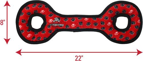 Show full view: Tuffy's Ultimate Tug-O-War Squeaky Plush Dog Toy, Red Paws slide 2 of 8