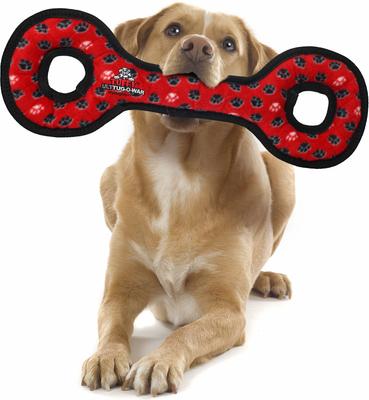 Show full view: Tuffy's Ultimate Tug-O-War Squeaky Plush Dog Toy, Red Paws slide 3 of 8