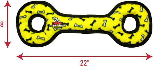 Show full view: Tuffy's Ultimate Tug-O-War Squeaky Plush Dog Toy, Yellow Bones slide 2 of 8