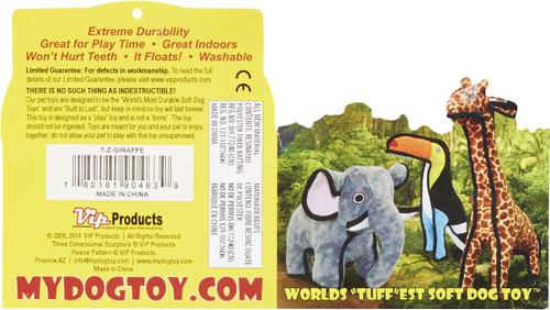 Show full view: Tuffy's Zoo Peacock Squeaky Plush Dog Toy slide 6 of 10