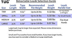 TUG Nylon Tape Retractable Dog Leash, Blue, Medium: 16-ft long slide 2 of 5