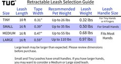 TUG Nylon Tape Retractable Dog Leash, White/Orange, Large: 16-ft long slide 2 of 5