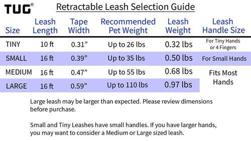 Show full view: TUG Nylon Tape Retractable Dog Leash, White/Orange, Medium: 16-ft long slide 2 of 6