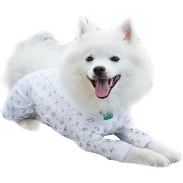 Tulane's Closet Cover Me by Tui Adjustable Fit Long Sleeve Dog Pullover, Puppy Print