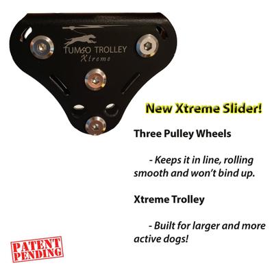 Show full view: Tumbo Trolley Dog Xtreme Stretching Coil Cable with Anti-Shock Bungee Aerial Dog Tie Out, Black, 200-ft slide 3 of 6