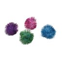 Turbo Glitter Pom Pom Ball Cat Toy, 4 count