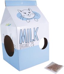 Turbo Milk Carton Cat Scratcher Toy, Blue slide 1 of 9