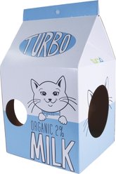 Turbo Milk Carton Cat Scratcher Toy, Blue slide 2 of 9
