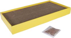 Turbo Rectangle Cat Scratcher Toy, Yellow