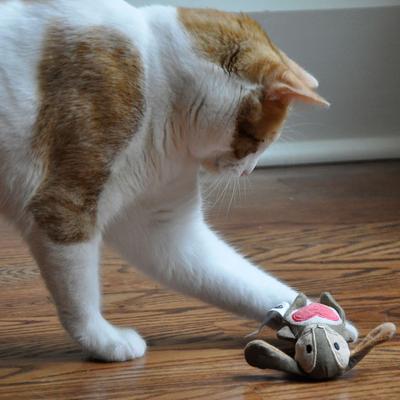 Show full view: Turbo Scent Locker Heart Plush Animal Cat Toy & Catnip Spray, Bunny slide 4 of 5
