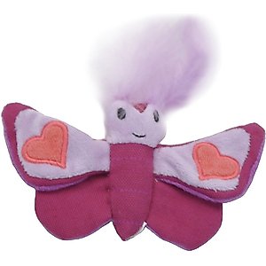 Turbo Scent Locker Heart Plush Animal Cat Toy & Catnip Spray, Butterfly