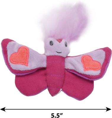 Show full view: Turbo Scent Locker Heart Plush Animal Cat Toy & Catnip Spray, Butterfly slide 3 of 5