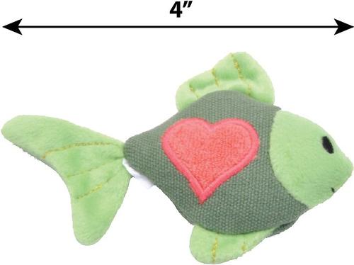 Show full view: Turbo Scent Locker Heart Plush Animal Cat Toy & Catnip Spray, Fish slide 3 of 5