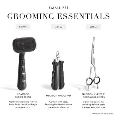 Show full view: Tweezerman Coated Tip Ergonomic Handle Cat & Dog Slicker Brush, Black, Small slide 10 of 13