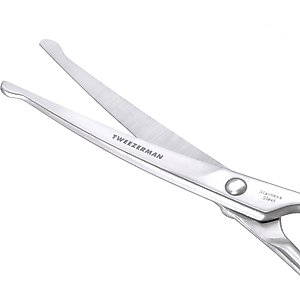 Tweezerman Stainless Steel Curved Dog & Cat Grooming Shears, 7-in