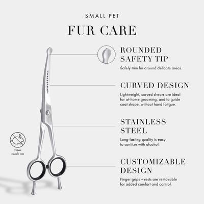 Show full view: Tweezerman Stainless Steel Curved Dog & Cat Grooming Shears, 7-in slide 3 of 11