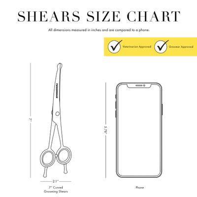 Show full view: Tweezerman Stainless Steel Curved Dog & Cat Grooming Shears, 7-in slide 4 of 11