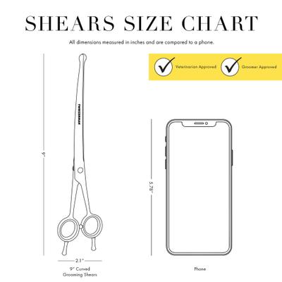 Show full view: Tweezerman Stainless Steel Curved Dog & Cat Grooming Shears, 9-in slide 4 of 11