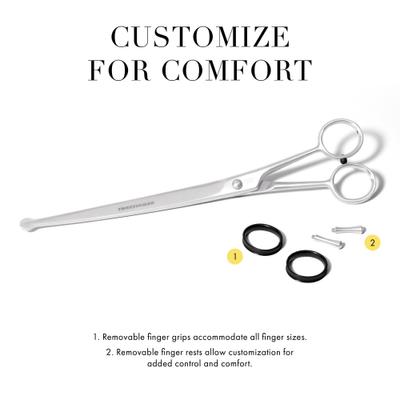 Show full view: Tweezerman Stainless Steel Curved Dog & Cat Grooming Shears, 9-in slide 8 of 11
