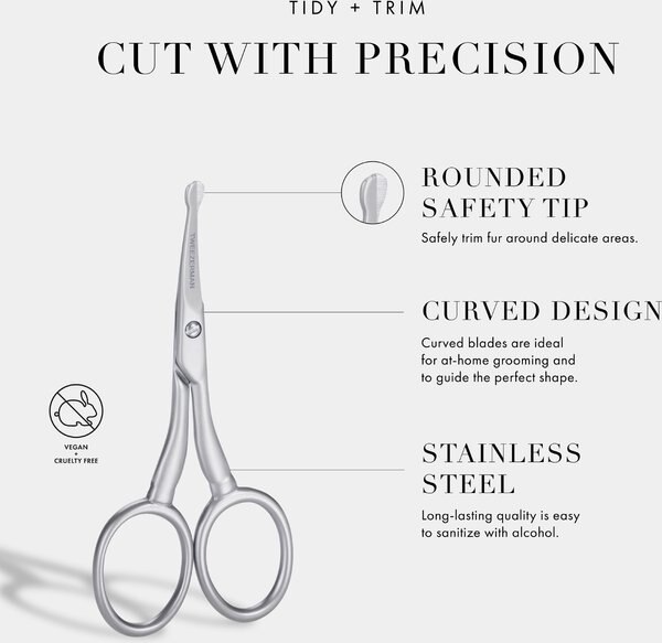 Tweezerman Stainless Steel Dog & Cat Safety Tip Trimming Scissors