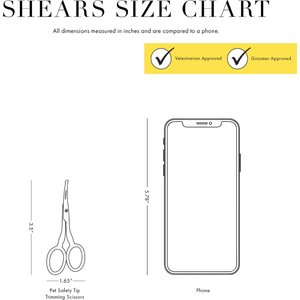Tweezerman Stainless Steel Dog & Cat Safety Tip Trimming Scissors