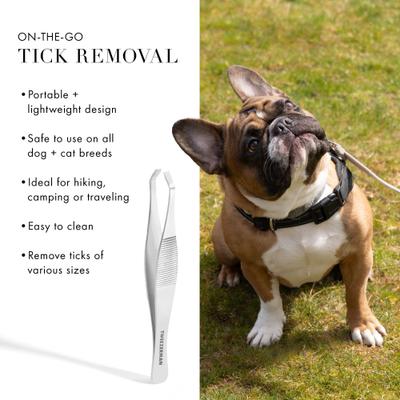 Show full view: Tweezerman Stainless Steel Portable Tick Removal Tweezer for Pets slide 5 of 11