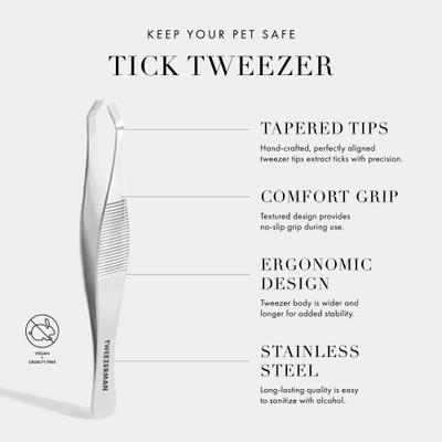 Show full view: Tweezerman Stainless Steel Portable Tick Removal Tweezer for Pets slide 3 of 11