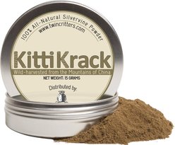 TwinCritters KittiKrack Organic Silvervine Powder, 15-g