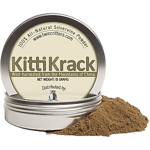 TwinCritters KittiKrack Organic Silvervine Powder, 15-g