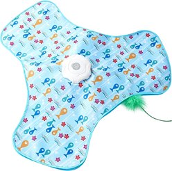 Twinsing Automatic Interactive Hide & Seek Toy with 360 Degree Random Movement & 3 Speed Settings Rechargeable Cat Toy, Blue