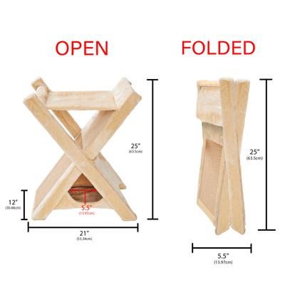 Show full view: Two By Two Baldwin 30-in Faux-Fur Scratching Post Cat Tree slide 3 of 11