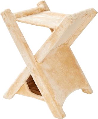 Show full view: Two By Two Baldwin 30-in Faux-Fur Scratching Post Cat Tree slide 5 of 11