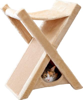 Show full view: Two By Two Baldwin 30-in Faux-Fur Scratching Post Cat Tree slide 4 of 11