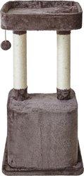Two By Two Boxwood 31.5-in Plush Cat Tree & Condo, Brown, Medium slide 2 of 9