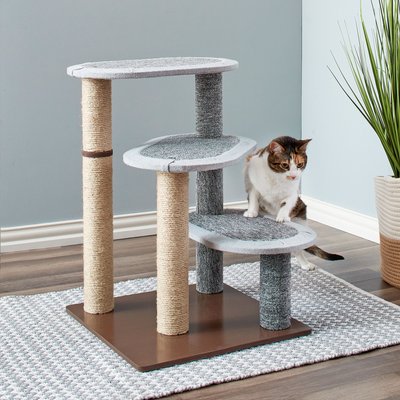 Two By Two Two By Two Butternut 22.5-in Faux-Fur Scratching Post Cat Tree