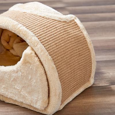 Show full view: Two By Two Cameo 31 to 59-in Faux-Fur Scratching Tunnel Cat Tree slide 9 of 10