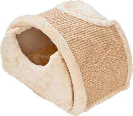 Show full view: Two By Two Cameo 31 to 59-in Faux-Fur Scratching Tunnel Cat Tree slide 3 of 10