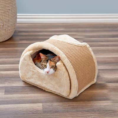 Show full view: Two By Two Cameo 31 to 59-in Faux-Fur Scratching Tunnel Cat Tree slide 5 of 10