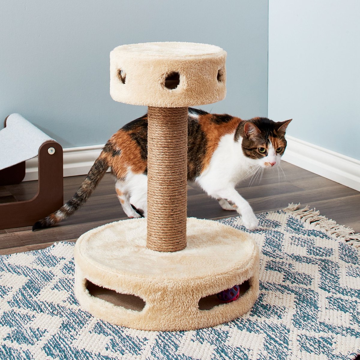 Two By Two Cashew 30-in Jute Scratching Post Cat Scratcher
