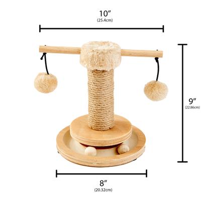 Show full view: Two By Two Chestnut 9-in Jute Scratching Post Cat Scratcher slide 3 of 11
