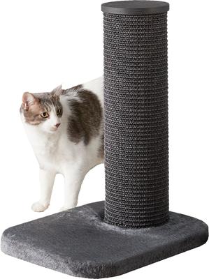 Show full view: Two By Two City Cat Deluxe European 24-in Faux-Fur Cat Scratching Post, Grey slide 3 of 4