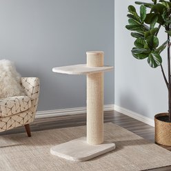Two By Two City Cat Deluxe European 38-in Faux Fur Cat Tree, Beige
