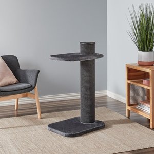 Two By Two City Cat Deluxe European 38-in Faux Fur Cat Tree, Grey